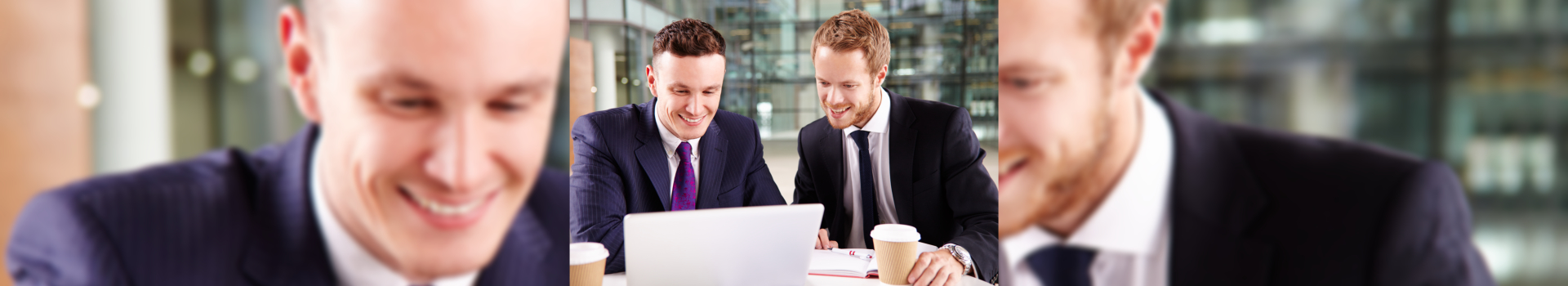 young businessmen using a laptop